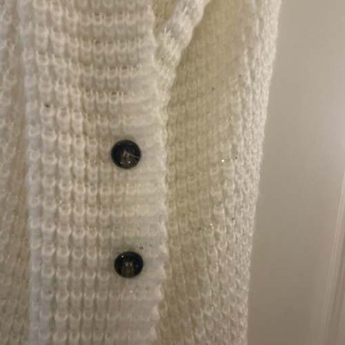 Vest with sequins like new, long with hood