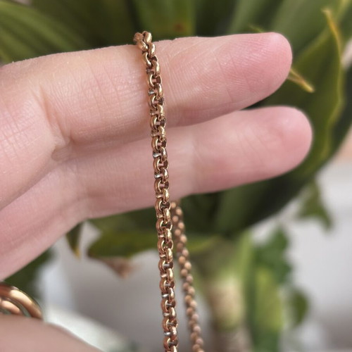 Folli Follie necklace with concentric circles like new, rose gold plated stainless steel