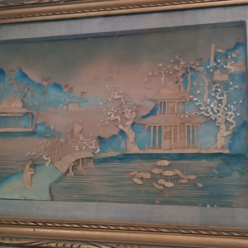 Chinese wall frame set used with 3D image