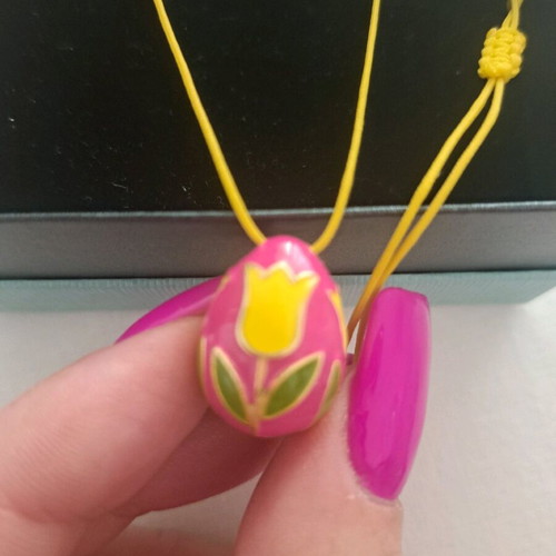 Easter necklace new pink and gold