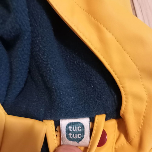 TucTuc waterproof baby jacket 68 cm 6 months with fleece lining like new