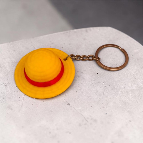 3D Printed Luffy Hat Keychain new