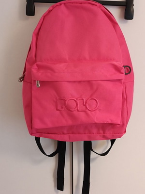 Polo women's backpack new, fuchsia, 2 compartments