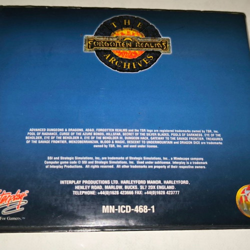 PC The Forgotten Realms Archives used, 4 CD RPG collection