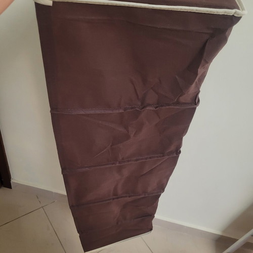 Brown hanging storage organizer with 5 shelves 28x28x90cm