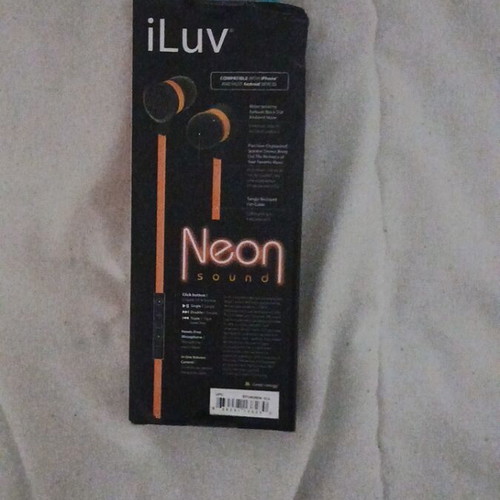 iLuv Neon Sound Wireless Earbuds orange new