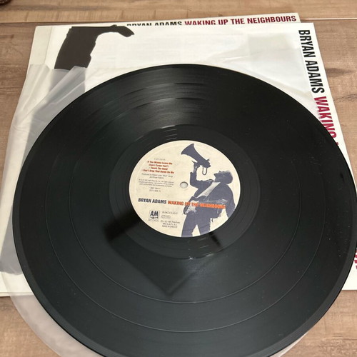 Bryan Adams So Far So Good vinyl used, with poster
