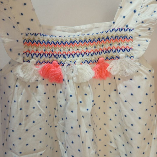 Energiers summer dress for 5 years like new, white and blue