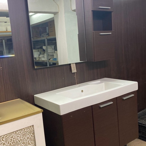 Adamidis bathroom furniture 90cm with mirror and storage space new