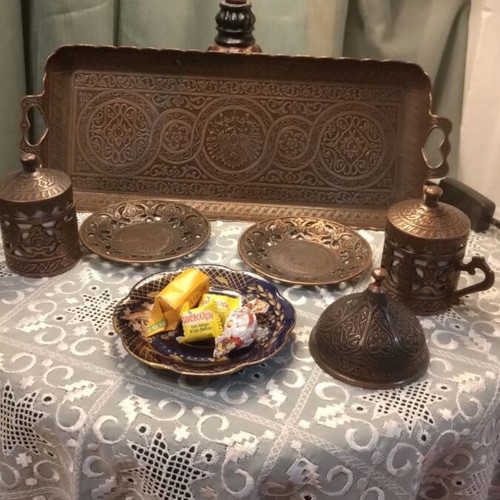 Coffee set Ottoman style copper like new