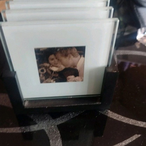Glass coasters used in Andreas homestores case