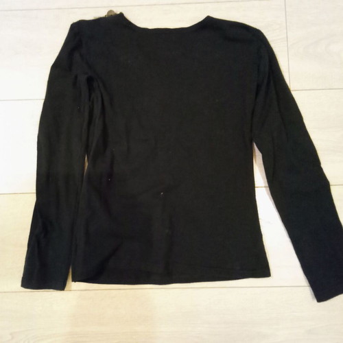 Indian black long-sleeve top like new with embroidery