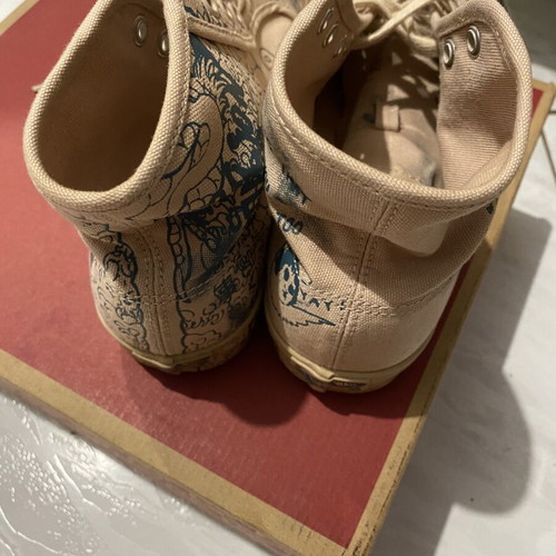 Vans Vault x TTSWTRS UA OG Style 24 NTC LX sneakers size 40 like new, beige with tattoo designs