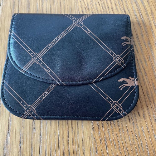 Longchamp wallet new, soft leather coin purse black and brown