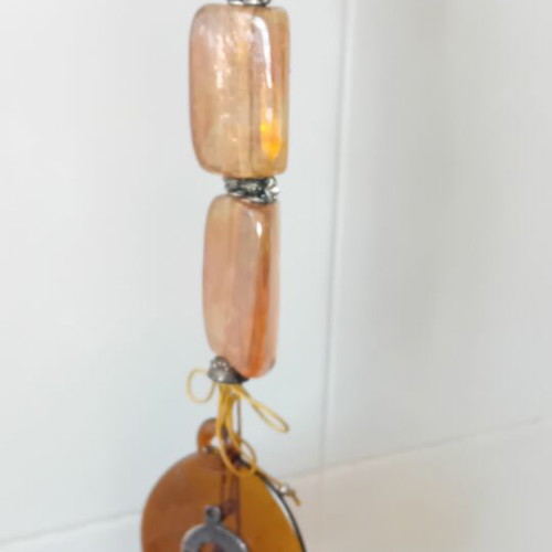 Decorative wall charm with beads and horseshoe like new