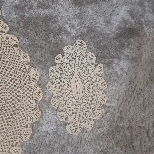 Set of 3 handmade placemats like new, ecru-beige