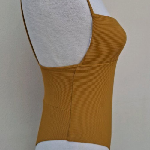 One-piece swimsuit, yellow, size S