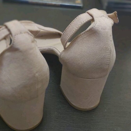 Dexim suede sandals beige pink like new, size 38