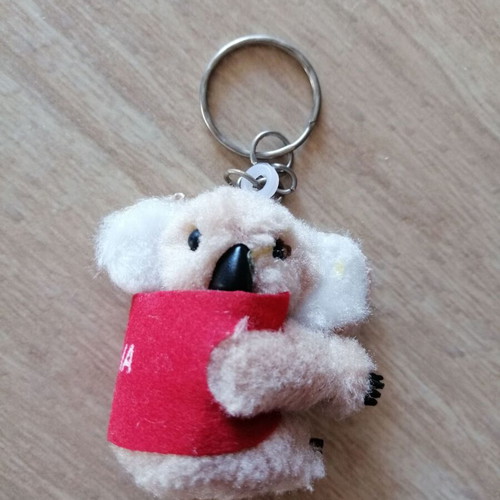 Plush Koala Keychain used, I Love Australia souvenir