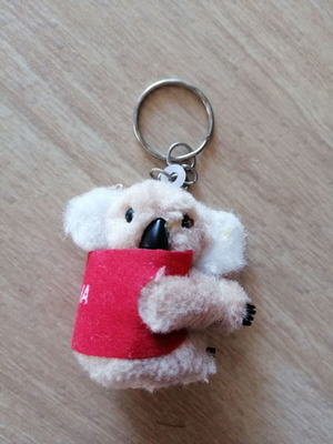 Plush Koala Keychain used, I Love Australia souvenir