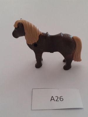 Playmobil pony A26 like new, dark brown with light mane and tail