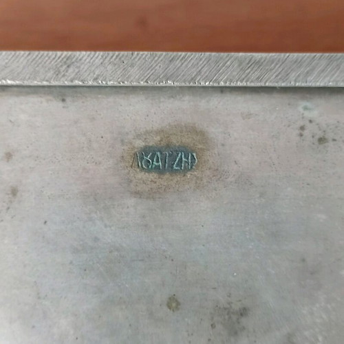 Antique bronze handmade box used, numbered artwork