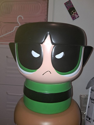 Σκαμπο Powerpuff Girls Buttercup καινούργιο χρωματιστό μικροέπιπλο