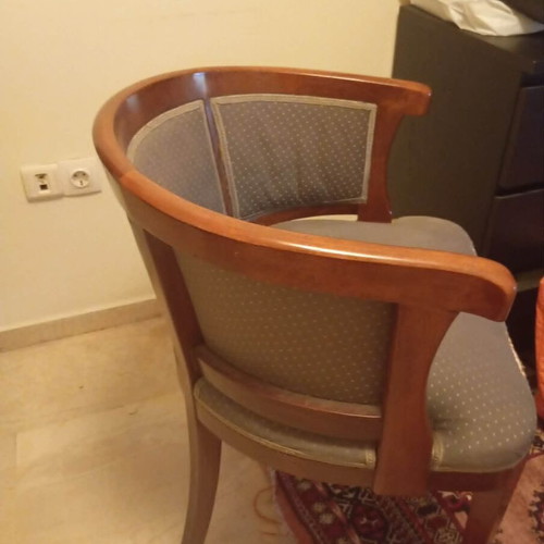Vintage armchairs with solid wood frame, set of 2