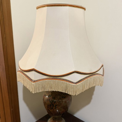 Vintage table lamp with ceramic base and fabric lampshade like new