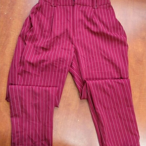 Striped red pants Pink Woman size M used