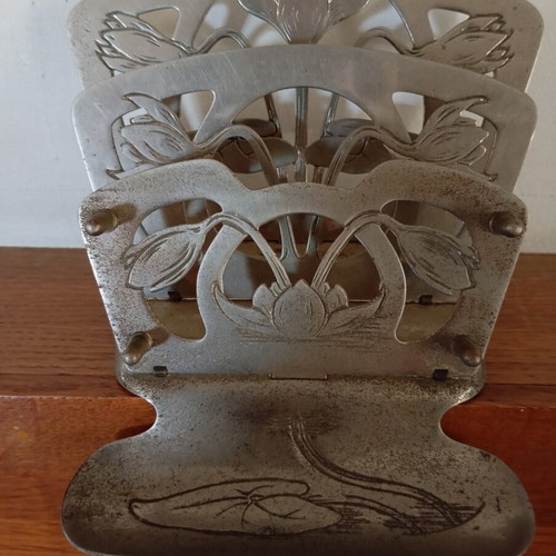 Iron letter holder used, vintage style, 16x13 cm