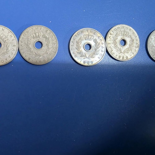 29 Greek coins from 1869 to 1968