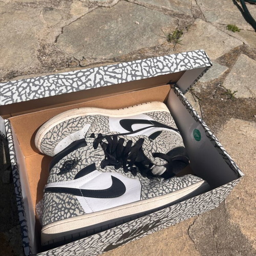 Jordan Air 1 Retro High OG White Cement used, size 41