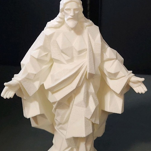 Geometric Jesus statue like new, plastic