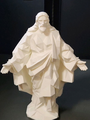 Geometric Jesus statue like new, plastic