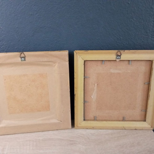 Vintage Asian frames used with gold frame, set of 2