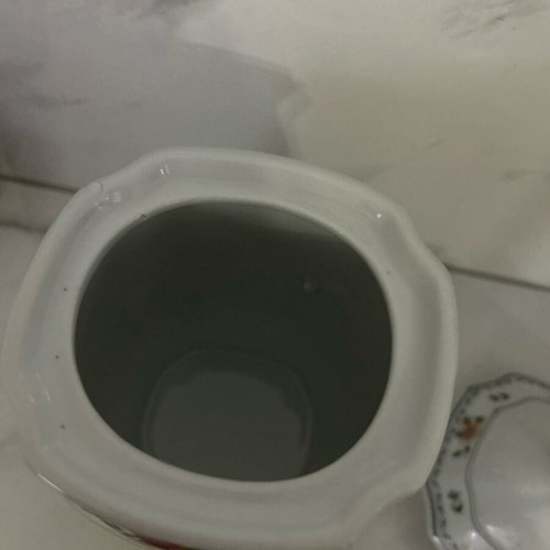 Porcelain jar like new, German with floral design