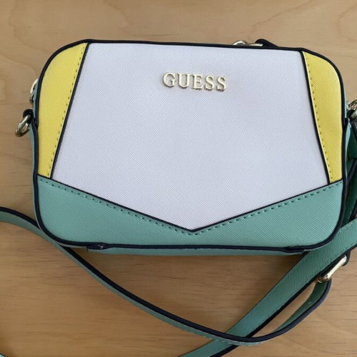 Guess crossbody bag in white and green