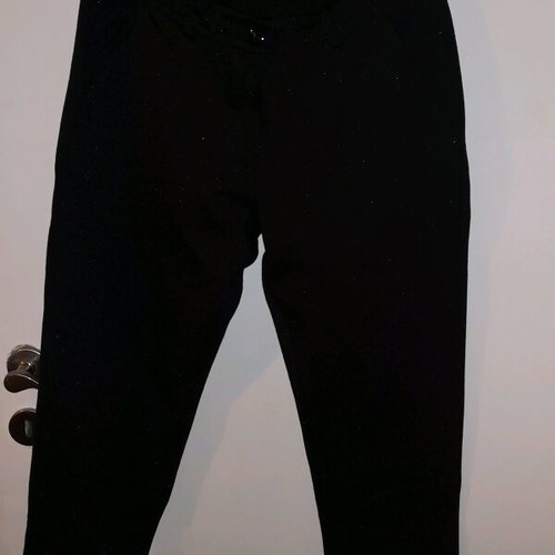 Black leggings pants like new, small, silver stitching