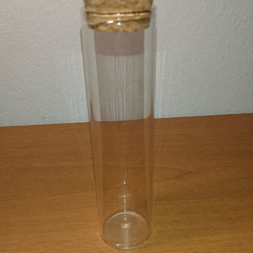 Glass bottle with cork stopper like new
