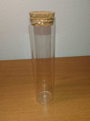 Glass bottle with cork stopper like new
