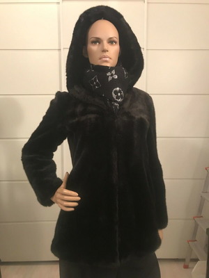 Zara black eco fur size small used