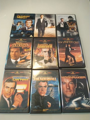 DVD μεταχειρισμένα, πακέτο με 14 ταινίες James Bond, 3 ντοκιμαντέρ, 12 ταινίες Θανάση Βέγγου, 14 ελληνικές και ξένες ταινίες, τριλογία Gurassic Park