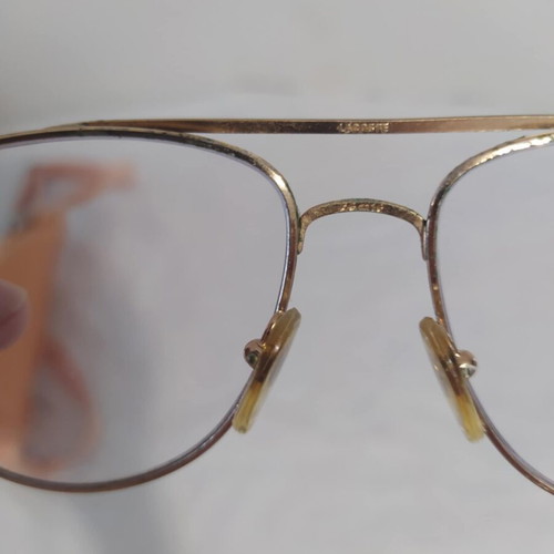 Lacoste vintage 1980s glasses used with clear glass lenses gold