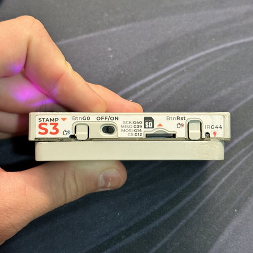 Cardputer with modded module slot, Bruce firmware