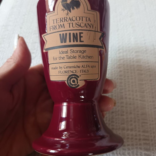 Ceramic wine glass from Florence, Italy