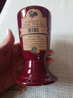 Ceramic wine glass from Florence, Italy