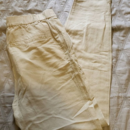 Linen pants H&M beige like new, size M