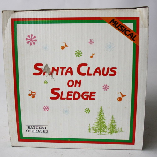 Santa Claus with sledge and music from 1990 decade new