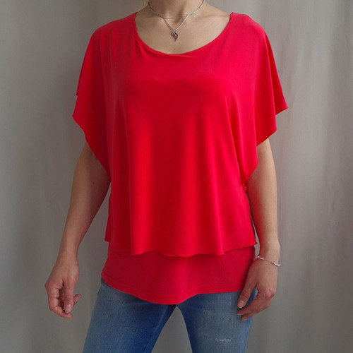 Joseph Ribkoff blouse size L 40 red like new